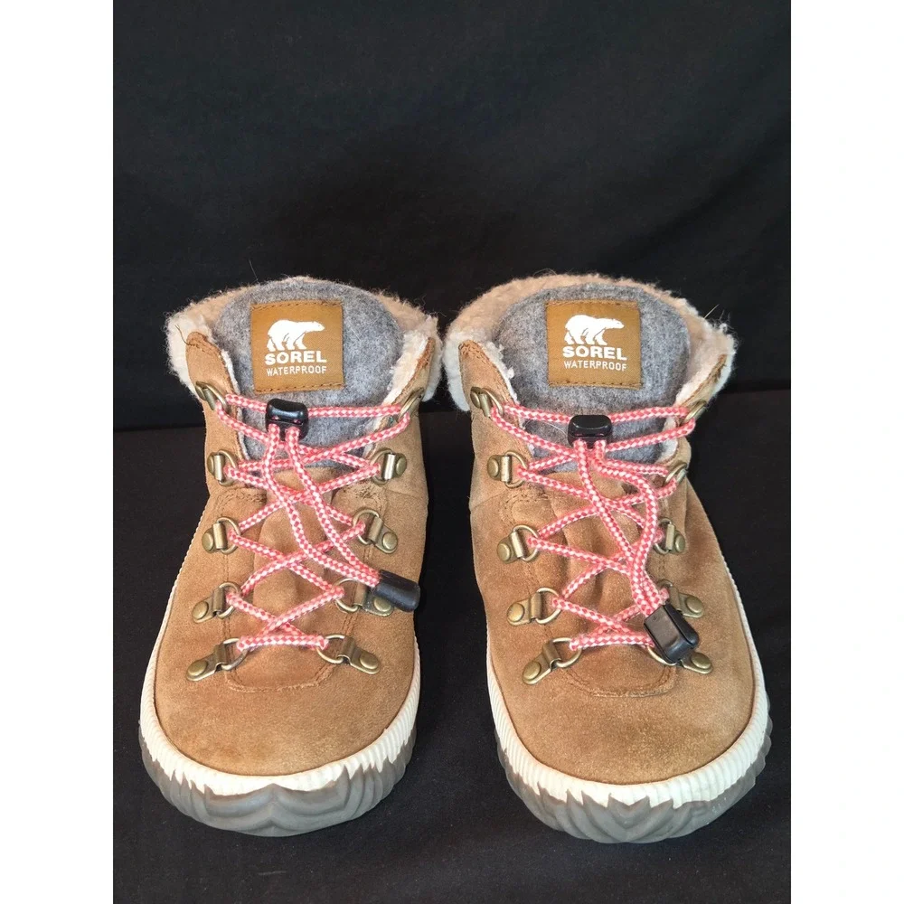 Sorel Waterproof Suede Leather Ankle Boots Hiking Outdoor Mens Size 4‎